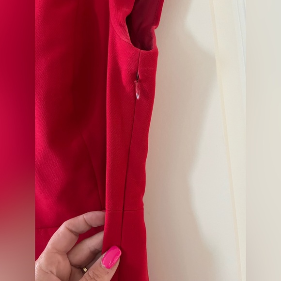 The Limited Red Rich Cap Sleeve Dress MIDI Size Women’s 8 - Picture 7 of 13